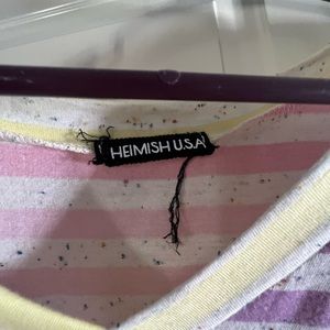 Hemish multi color top